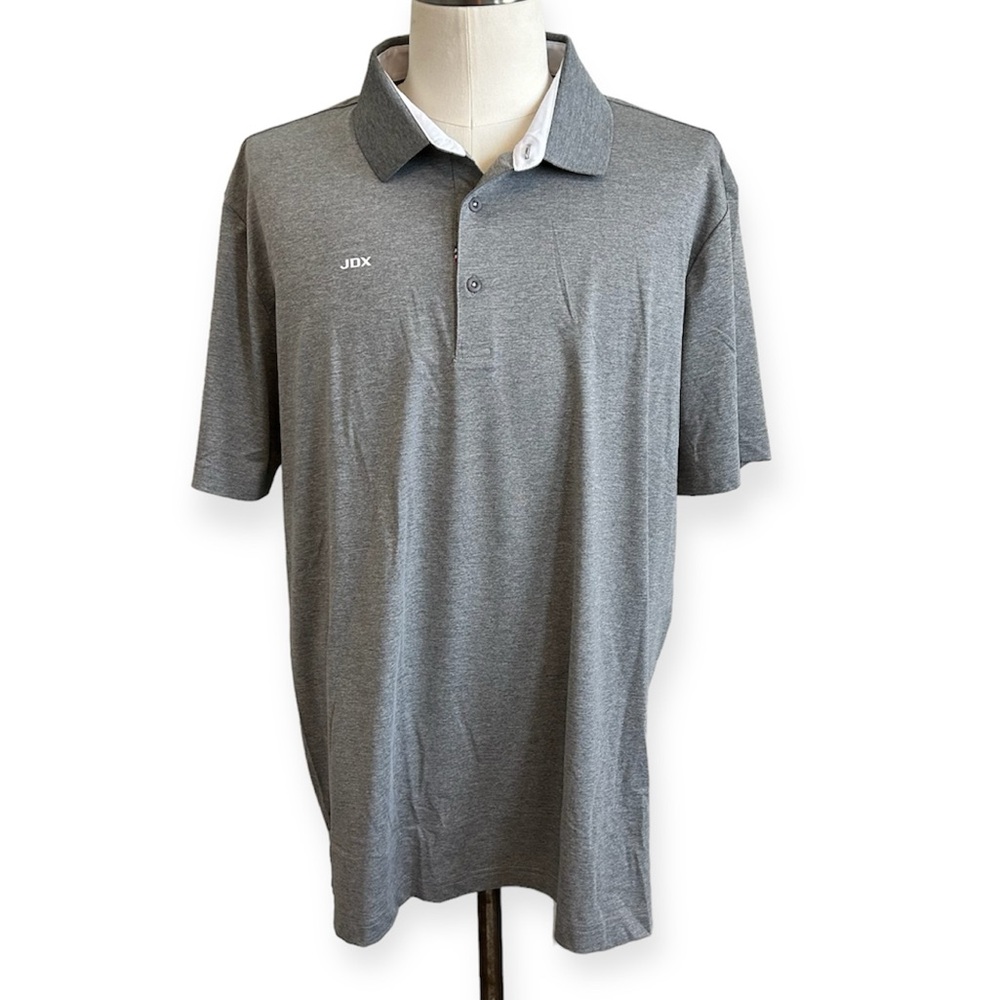 JDX men’s XL grey short sleeve polo shirt